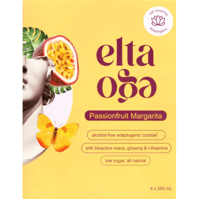 Elta Ego Passionfruit Margarita Carbonated Beverages 4 x 250ml