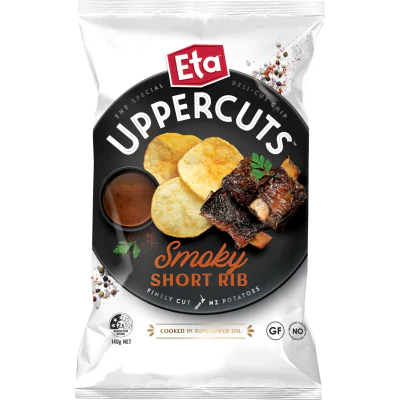 Eta Uppercuts Uppercuts Smoky Short Rib Potato Chips 140G