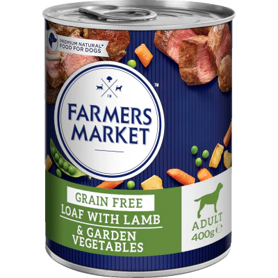 Farmers Market Grain Free Lamb Loaf with Garden Vegetables Adult Wet Dog Food 400G