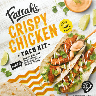 Farrah's Crispy Chicken Mild Spice Taco Kit 405g