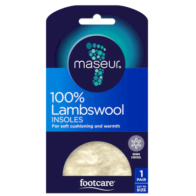 Footcare Maseur 100% Lambswool Insoles 1ea