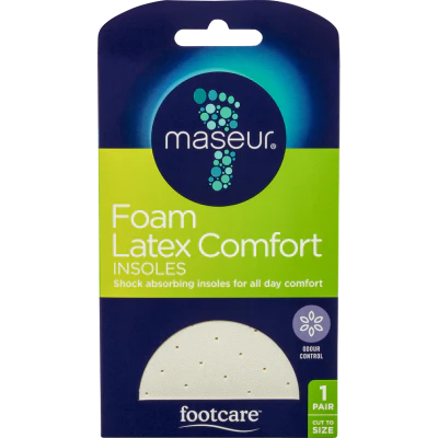 Footcare Maseur Foam Latex Comfort Insoles 37g