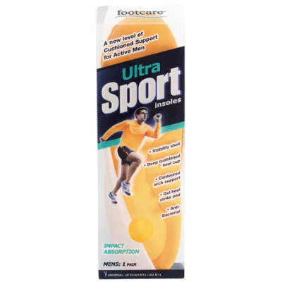 Footcare Ultra Sports Insoles Mens 166g