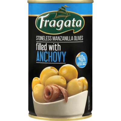 Fragata Stoneless Manzanilla Olives Filled With Anchovy 350g