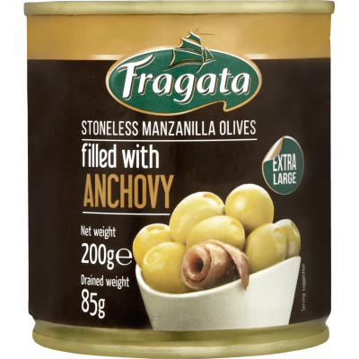 Fragata Stoneless Manzanillo Olives filled With Anchovy 200g