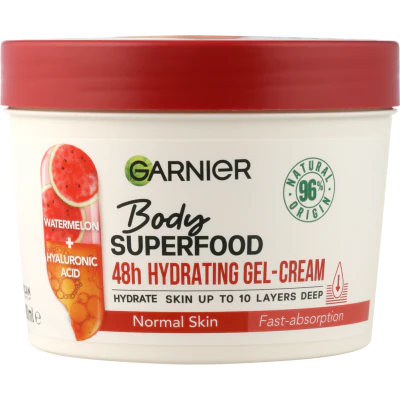 Garnier Body Superfood Watermelon & Hyaluronic Acid 48Hr Hydrating Gel- Gream 380ml