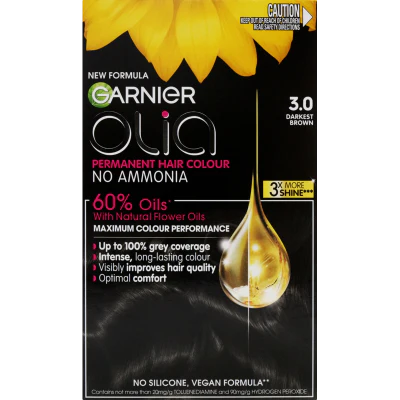 Garnier Olia 3.0 Darkest Brown Hair Colour 1pk