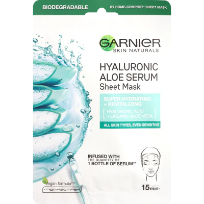 Garnier Skin Naturals Hyaluronic Aloe Serum Sheet Mask 28g