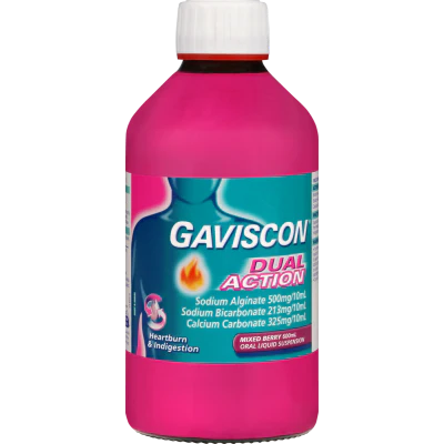 Gaviscon Dual Action Mixed Berry Heartburn & Indigestion Relief Liquid 600ml
