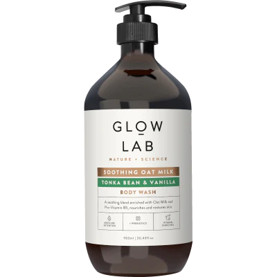 Glow Lab Soothing Oat Milk, Tonka Bean & Vanilla Bodywash 900ml