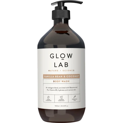 Glow Lab Vanilla Bean & Coconut Body Wash 900ml