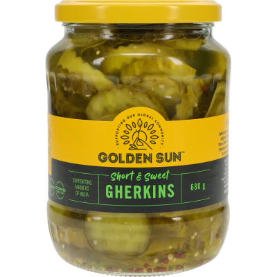 Golden Sun Short & Sweet Gherkins 680g