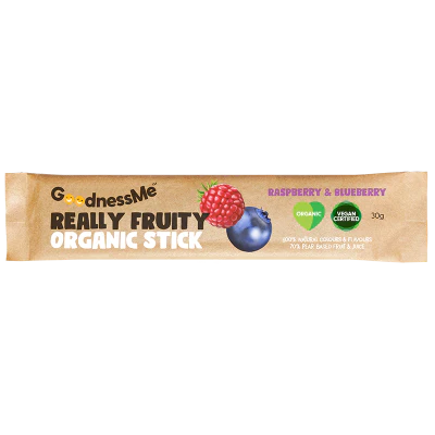 GoodnessMe Really Fruity Raspberry & Blueberry Organic Stick Fruit Snack 30g