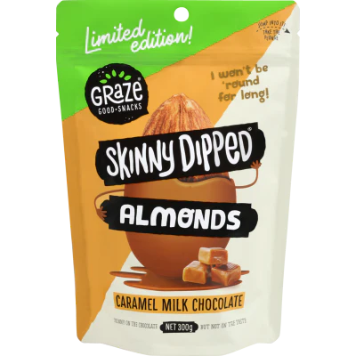 Graze Caramel Chocolate Skinny Dipped Almonds 300g