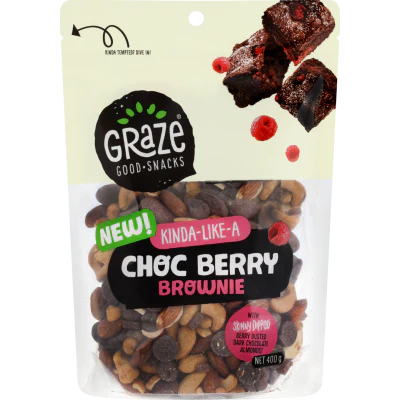 Graze Kinda-Like-A Dark Chocolate Berry Brownie 400g