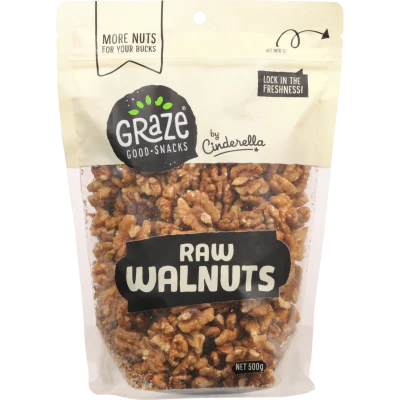 Graze Raw Walnuts 500g