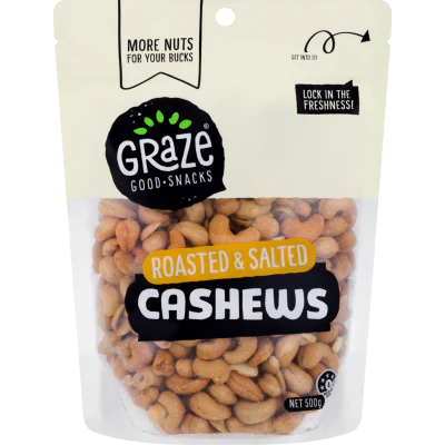 Graze Roasted & Salted Cashews 500g