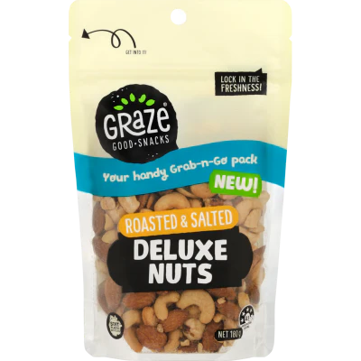Graze Roasted & Salted Deluxe Nuts 180g