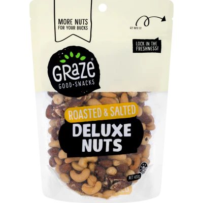 Graze Roasted & Salted Deluxe Nuts 400g