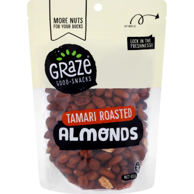 Graze Roasted Tamari Almonds 455g
