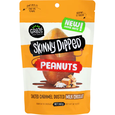 Graze Salted Caramel Milk Chocolate Peanuts 340g
