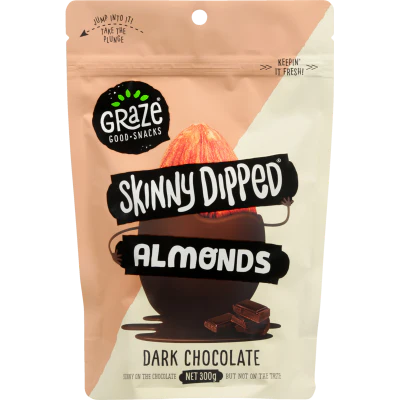 Graze Skinny Dipped Dark Chocolate Almonds 300g