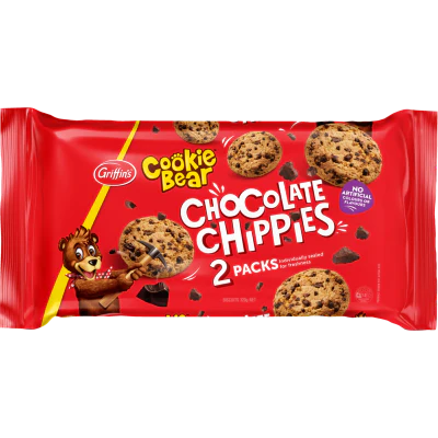Griffin's Cookie Bear Chocolate Chippies Biscuits Twin Pack 320g