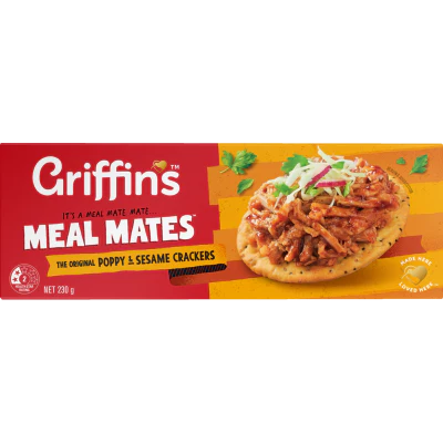 Griffin's Meal Mates The Original Poppy & Sesame Crackers 230g