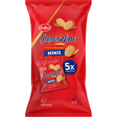Griffin's Superwine Minis Biscuits 125g