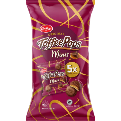 Griffin's Toffee Pops Original Minis Chocolate Biscuits 5 x 25g