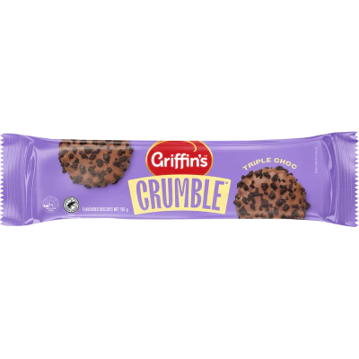 Griffin's Triple Choc Crumble Biscuits 165g