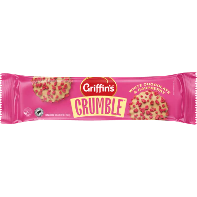 Griffin's White Chocolate & Raspberry Crumble Biscuits 165g