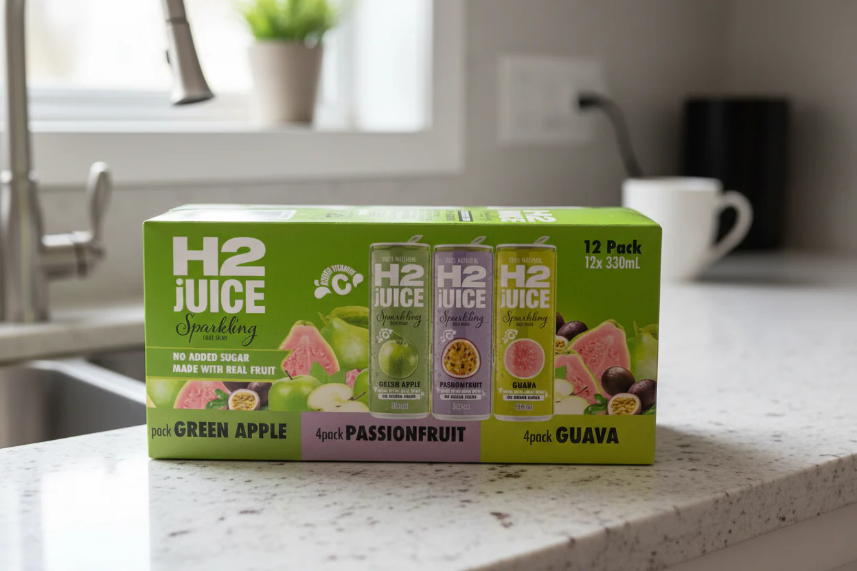 H2 JUICE SPARKLING JUICE PACK 12 x 330ML