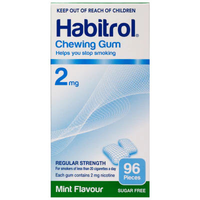 Habitrol Mint Flavoured Sugar Free Chewing Gum 96pk