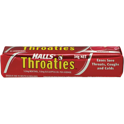 Halls Throaties Lozenges Original 34g