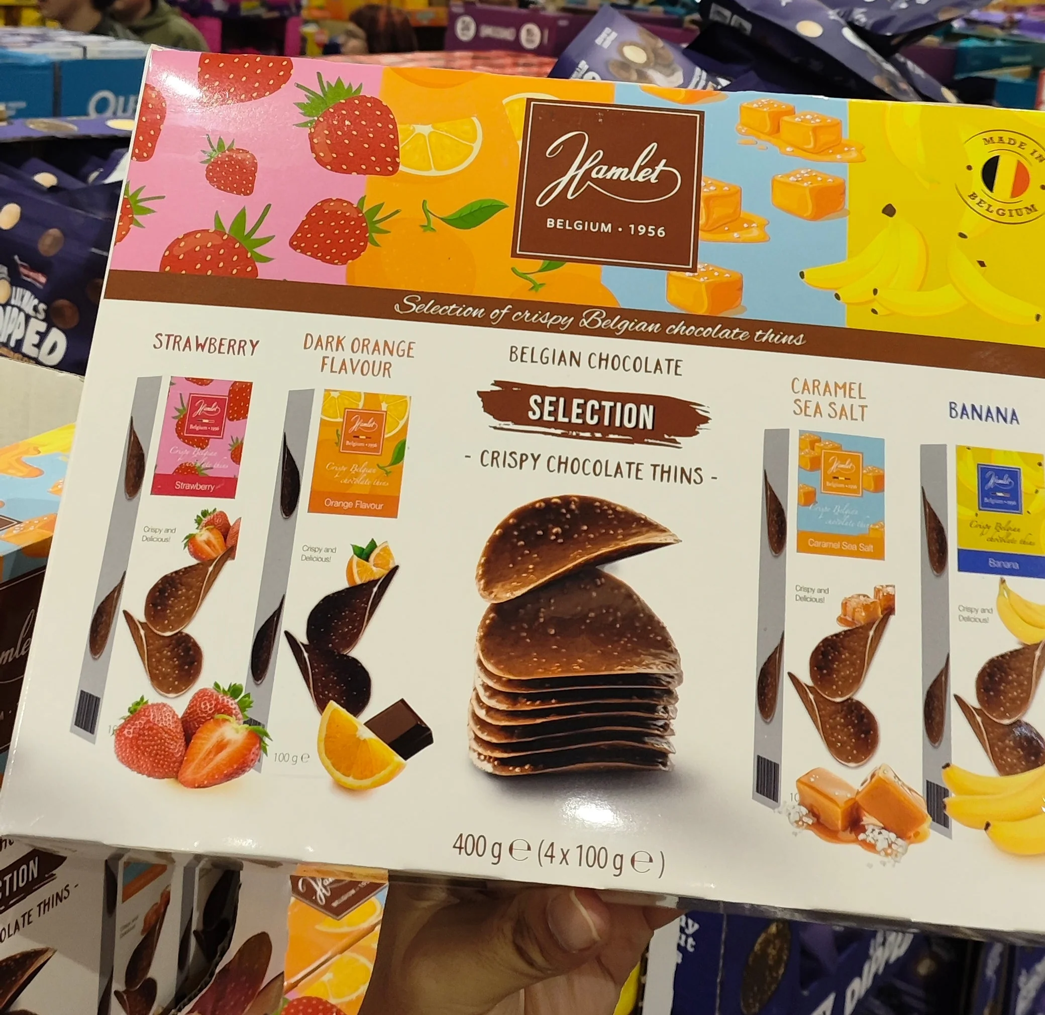 Hamlet Crispy Belgian Chocolate Thins Selection 4 x 100g - Image 2