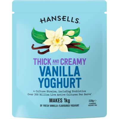 Hansells Thicky & Creamy Vanilla Yoghurt Mix 220g
