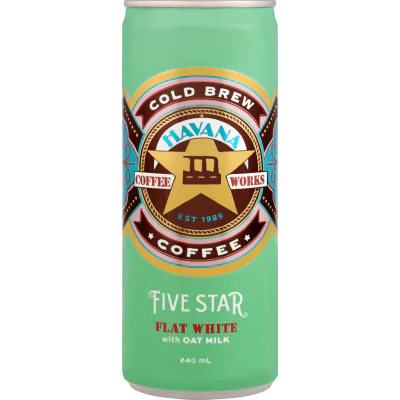Havana Coffee Works Five Star Flat White With Oat Milk Cold Brew 240ml