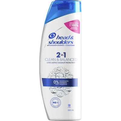 Head & Shoulders Anti Dandruff Clean & Balanced 2 in 1 Shampoo + Conditioner 350ml