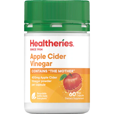 Healtheries Apple Cider Vinegar 400mg Capsules 60pk