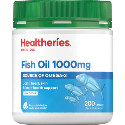 Healtheries Fish Oil 1000mg Capsules 200pk