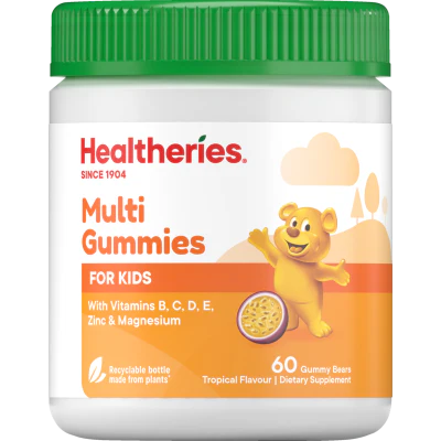 Healtheries For Kids Tropical Flavour Multi Gummies 60pk
