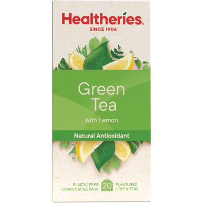 Healtheries Green Tea With Lemon Tea Bags 20pk