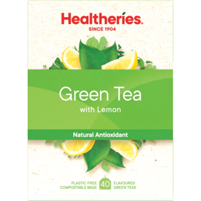 Healtheries Green Tea with Lemon Tea Bags 40pk