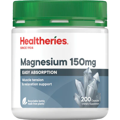 Healtheries Magnesium 150mg Capsules 200pk