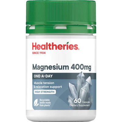 Healtheries Magnesium 400mg One A Day Capsules 60pk
