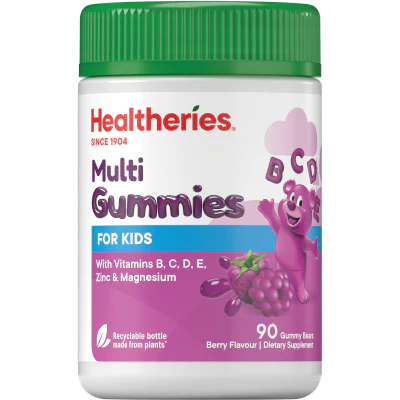 Healtheries Multi Gummies for Kids Berry Flavour Gummy Bears 90pk