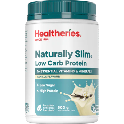 Healtheries Naturally Slim Vanilla Flavour Protein Powder 500g