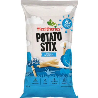 Healtheries Potato Stixs Roast Potato Snack Foods 8pk