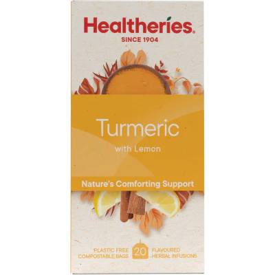 Healtheries Turmeric With Lemon Tea Bags 20pk